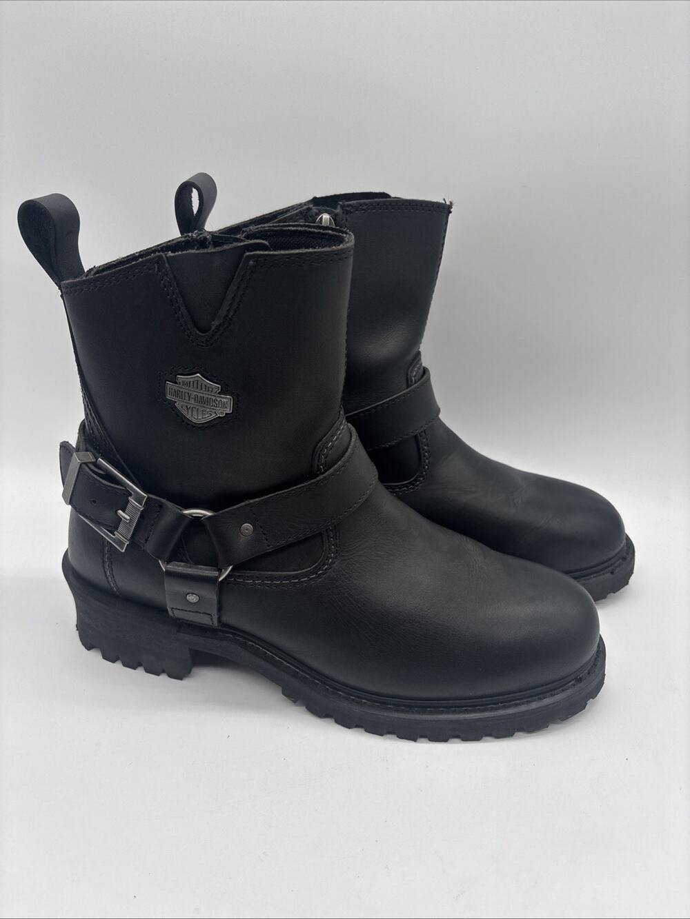 Harley Davidson Men’s Scout Motorcycle Boots Round Toe Size 11 Stock #D87152